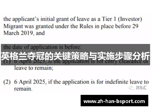 英格兰夺冠的关键策略与实施步骤分析
